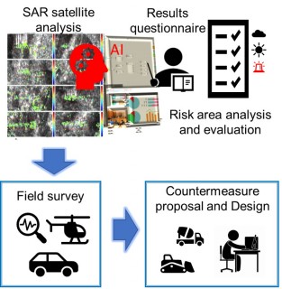 Slope movement monitoring service by use of SAR satellite