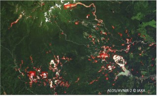 Automatic landslide area detection Service by using Satellite Image
